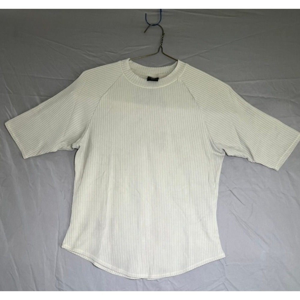REI Co-op Mens Ribbed Short Sleeve Raglan T-Shirt Off White Large 220331-292